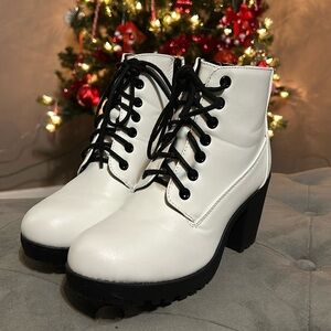Unr8ed heeled combat boots
